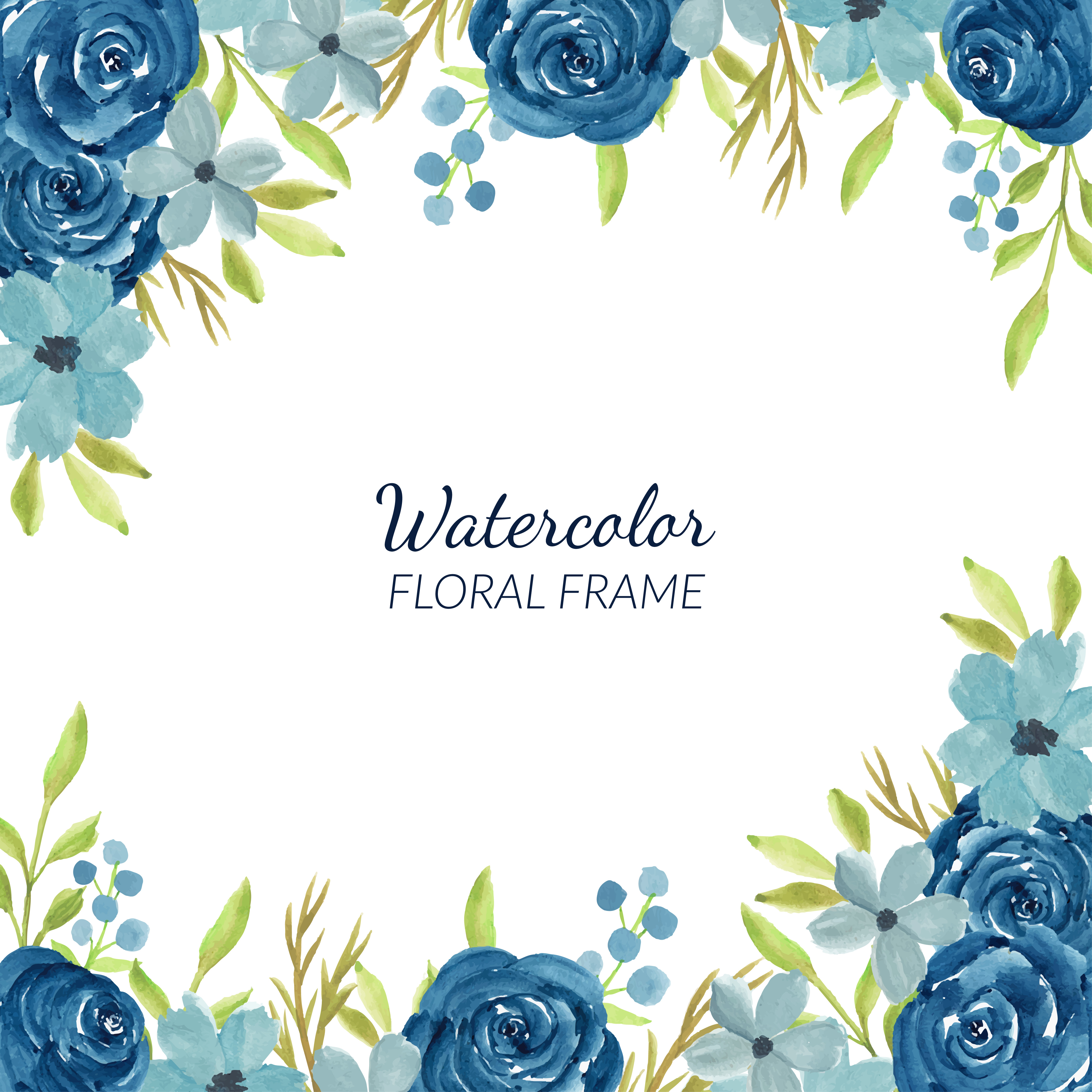 Navy Rose Floral Watercolor Frame Download Free Vectors Clipart Graphics Vector Art Page 1 of free vector watercolor blue. vecteezy
