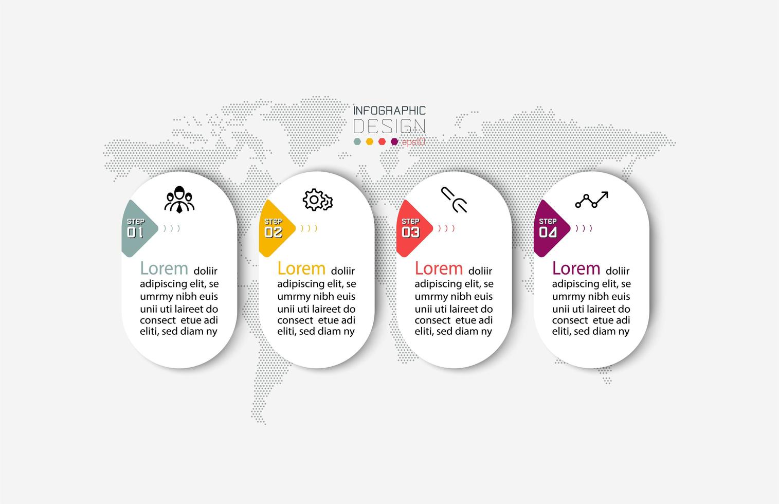 plantilla de diseño de infografía moderna vector