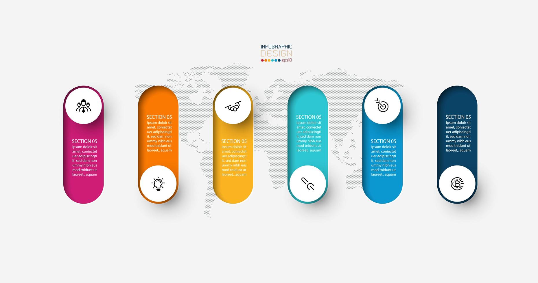 plantilla de diseño de infografía moderna vector