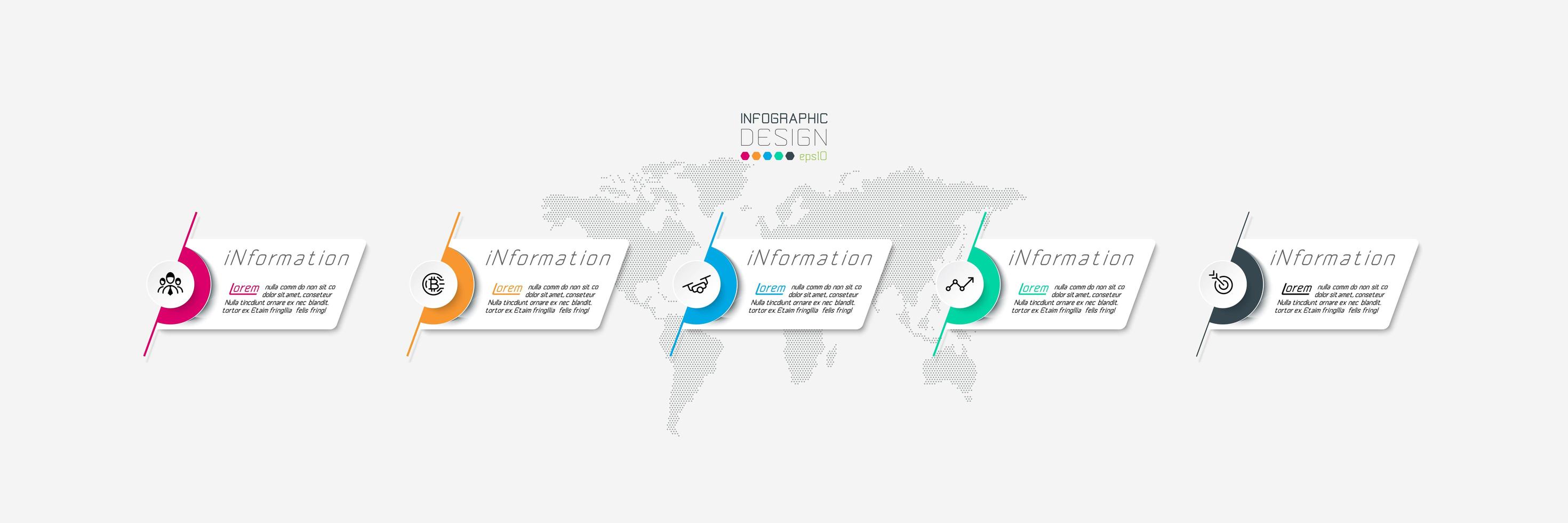 Modern labels infographic design template vector