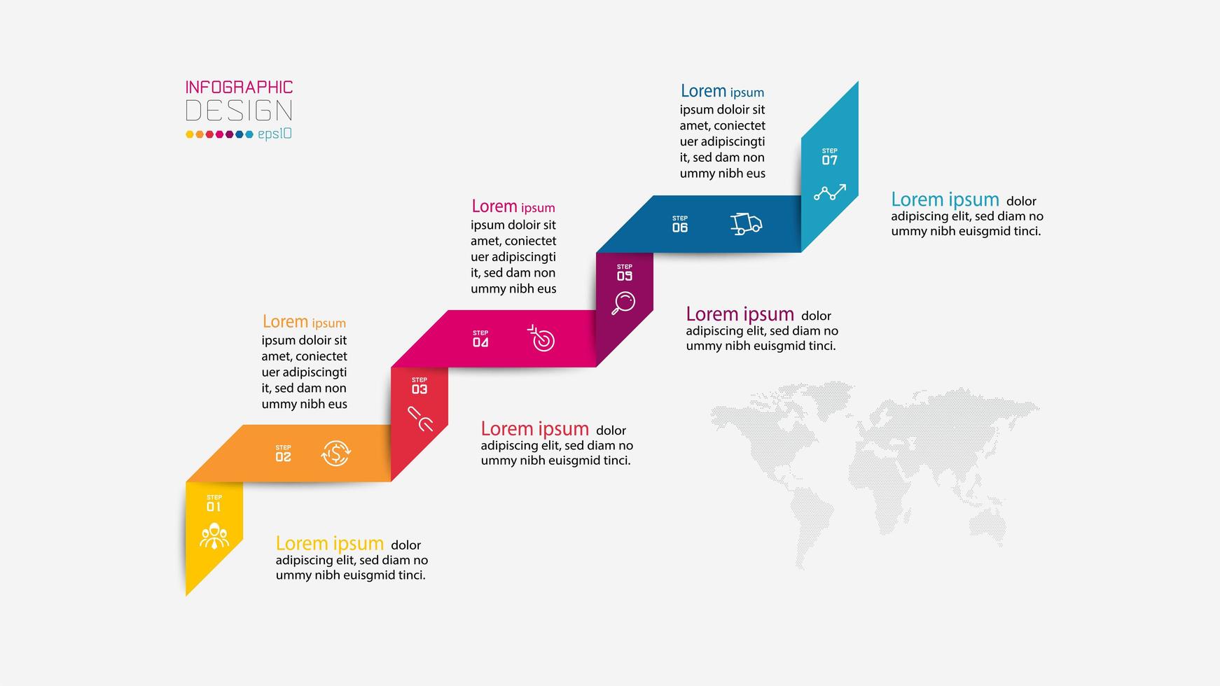 Modern infographic design template vector