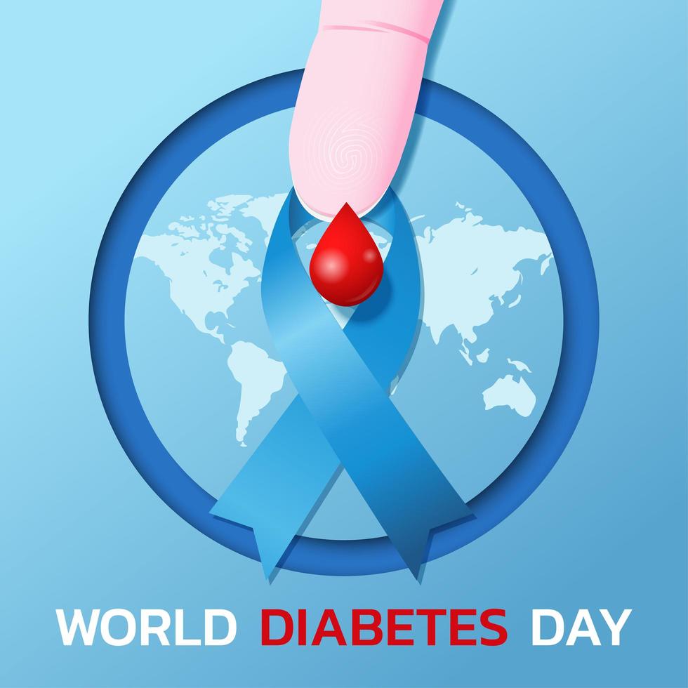 banner del día mundial de la diabetes vector