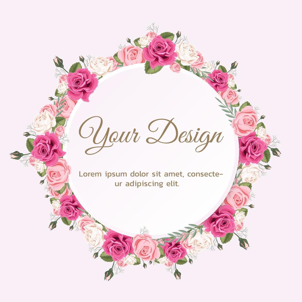 Realistic Roses Banner Template vector