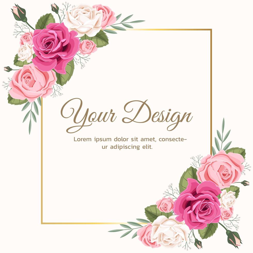 Download Pink Floral Rose Wedding Invitation - Download Free ...