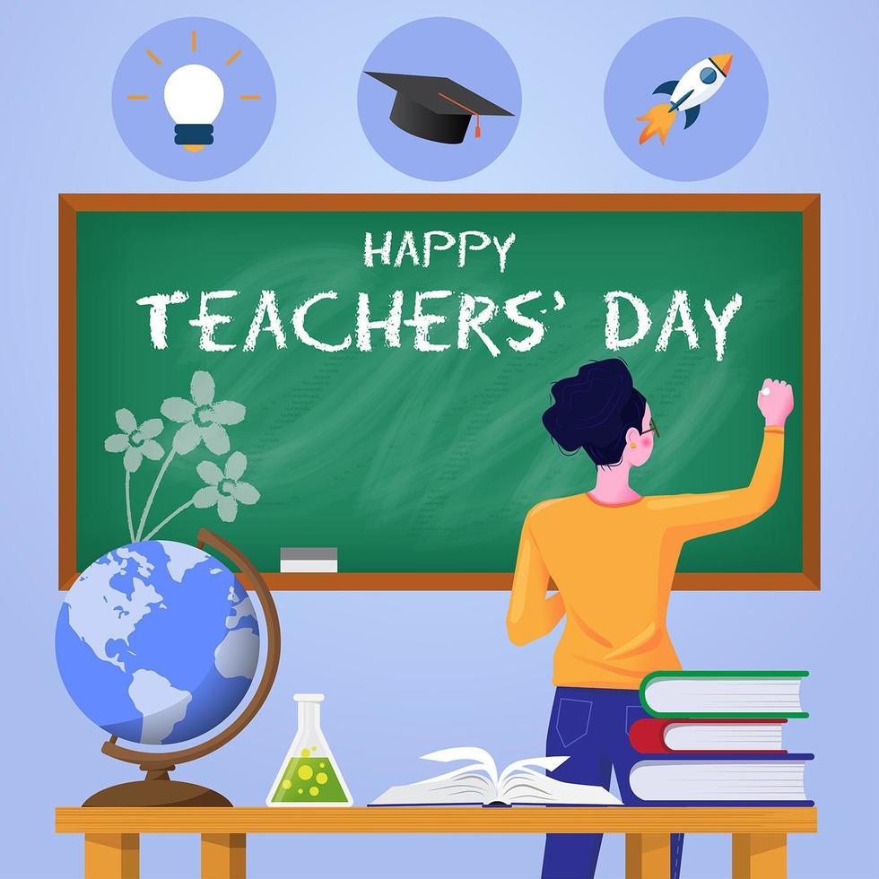 Happy Teacher's Day Poster  vector