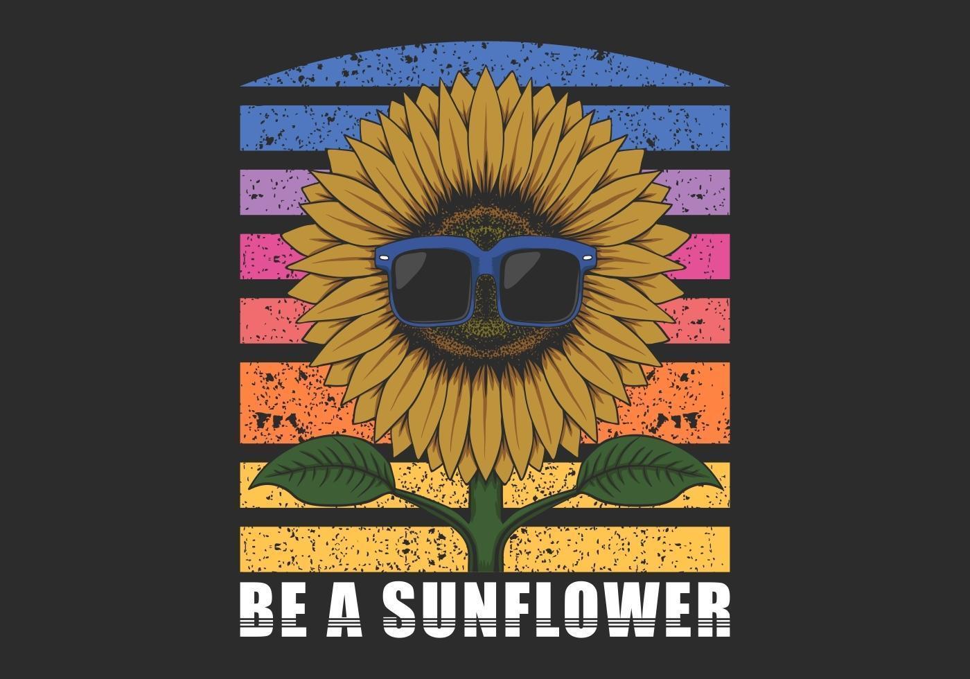 ser una ilustración de anteojos de girasol vector