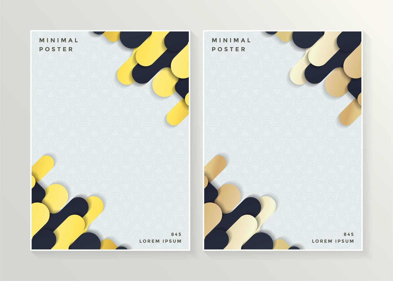 Cover set with rounded layer shapes vector