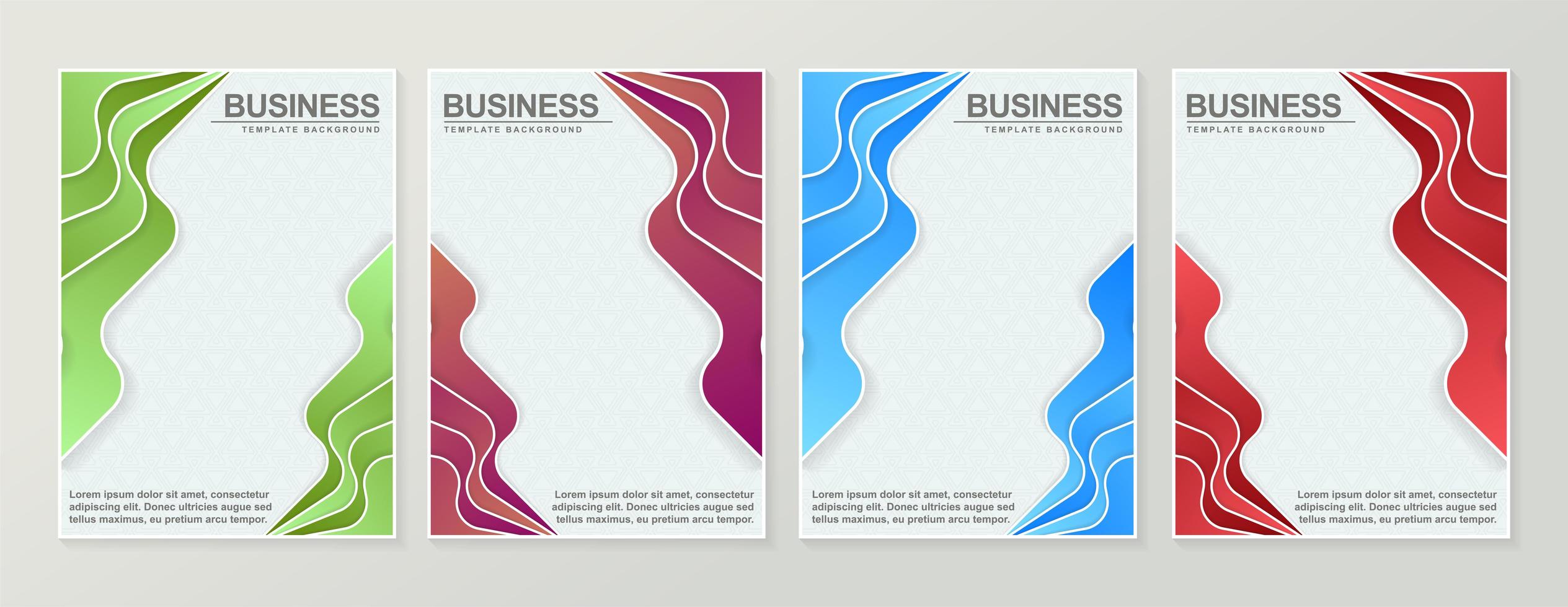 Set of wavy shape covers vector