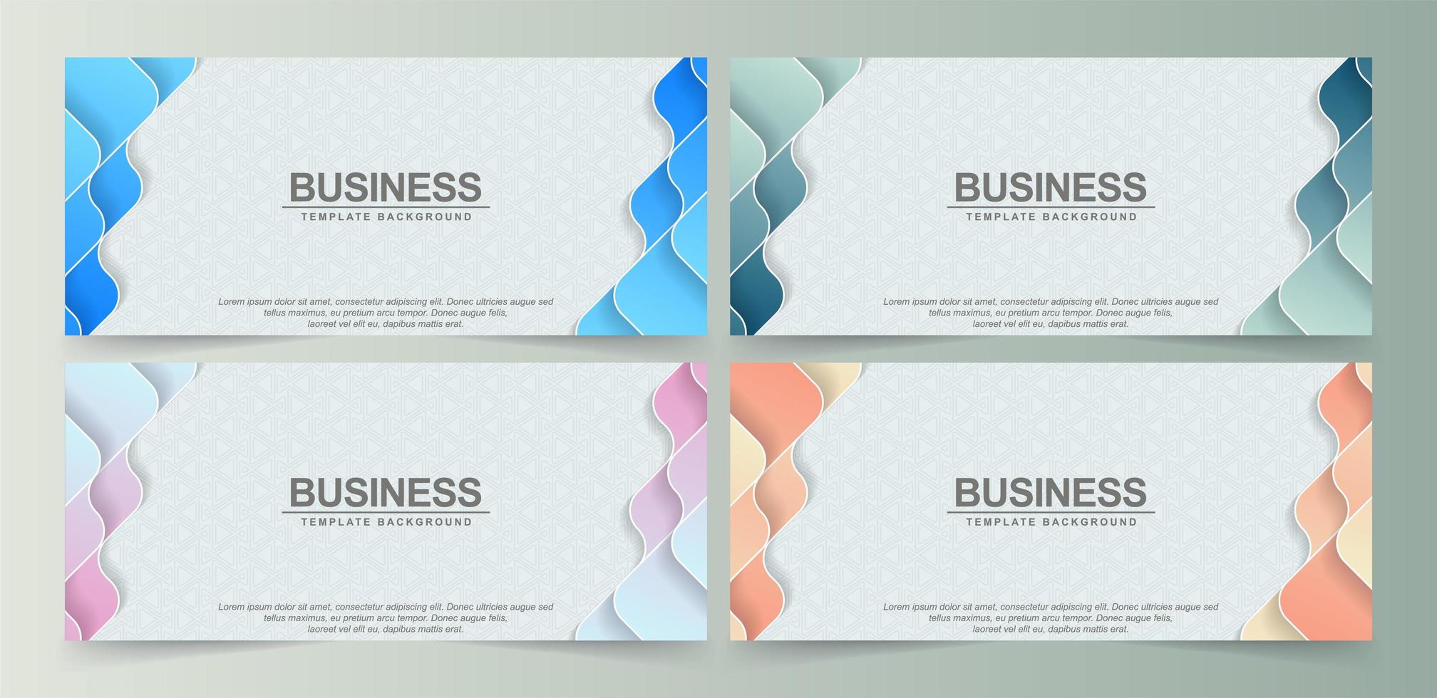 Colorful abstract wavy shape banners vector