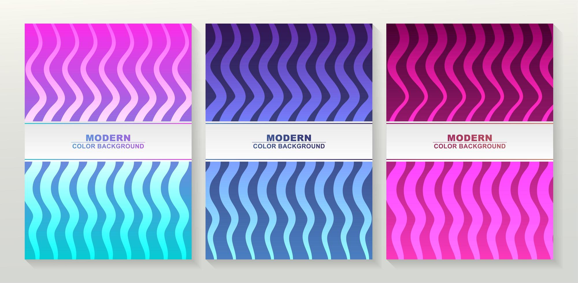 conjunto de colorido diseño de cubiertas abstractas vector