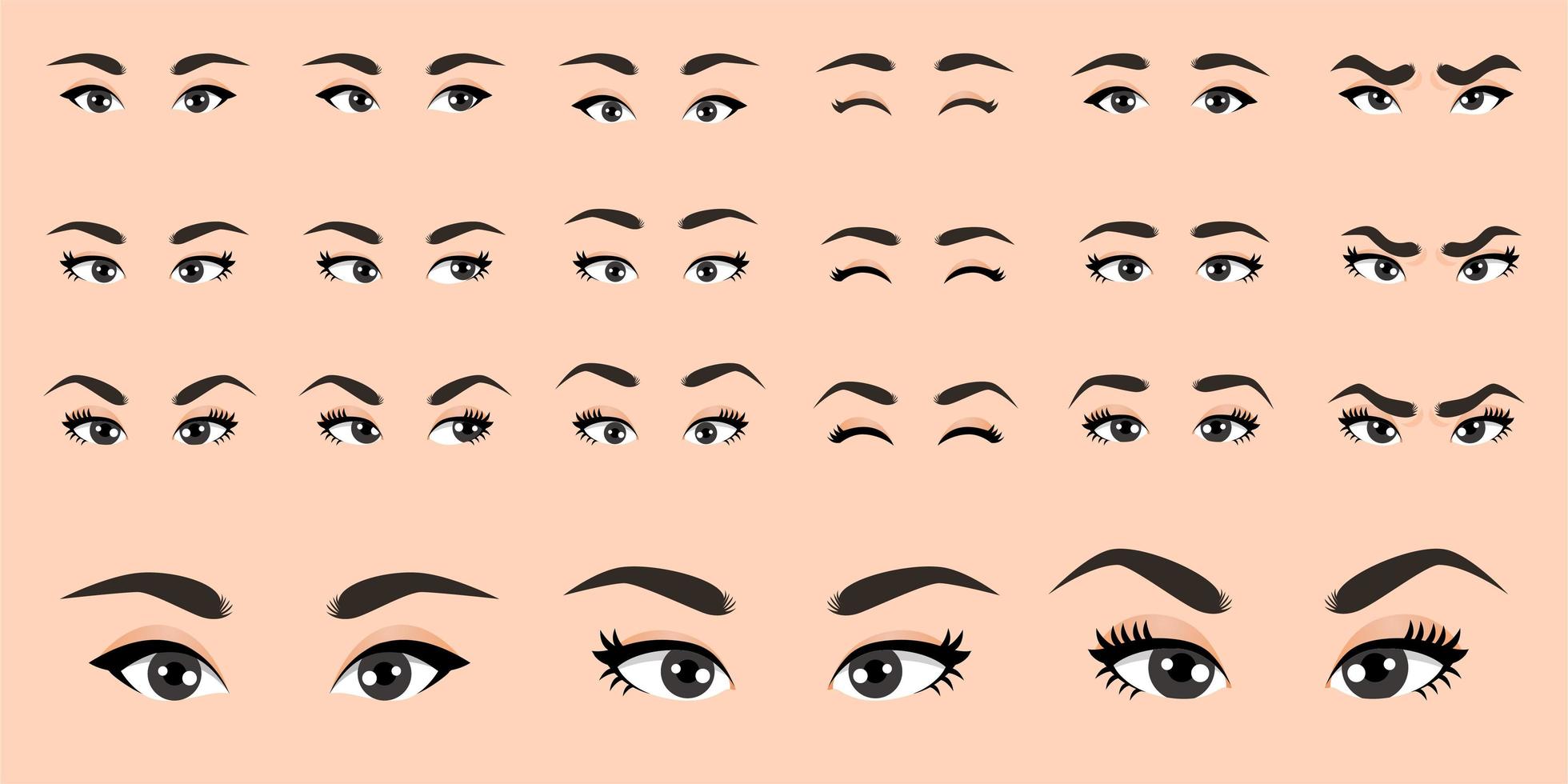 100,000 Female cartoon eyes Vector Images