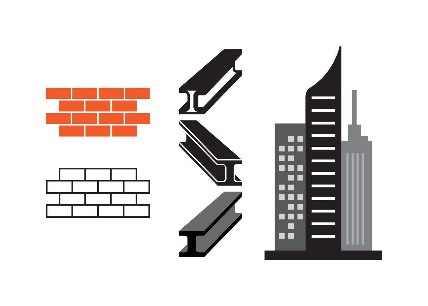 Building and skyscraper set vector