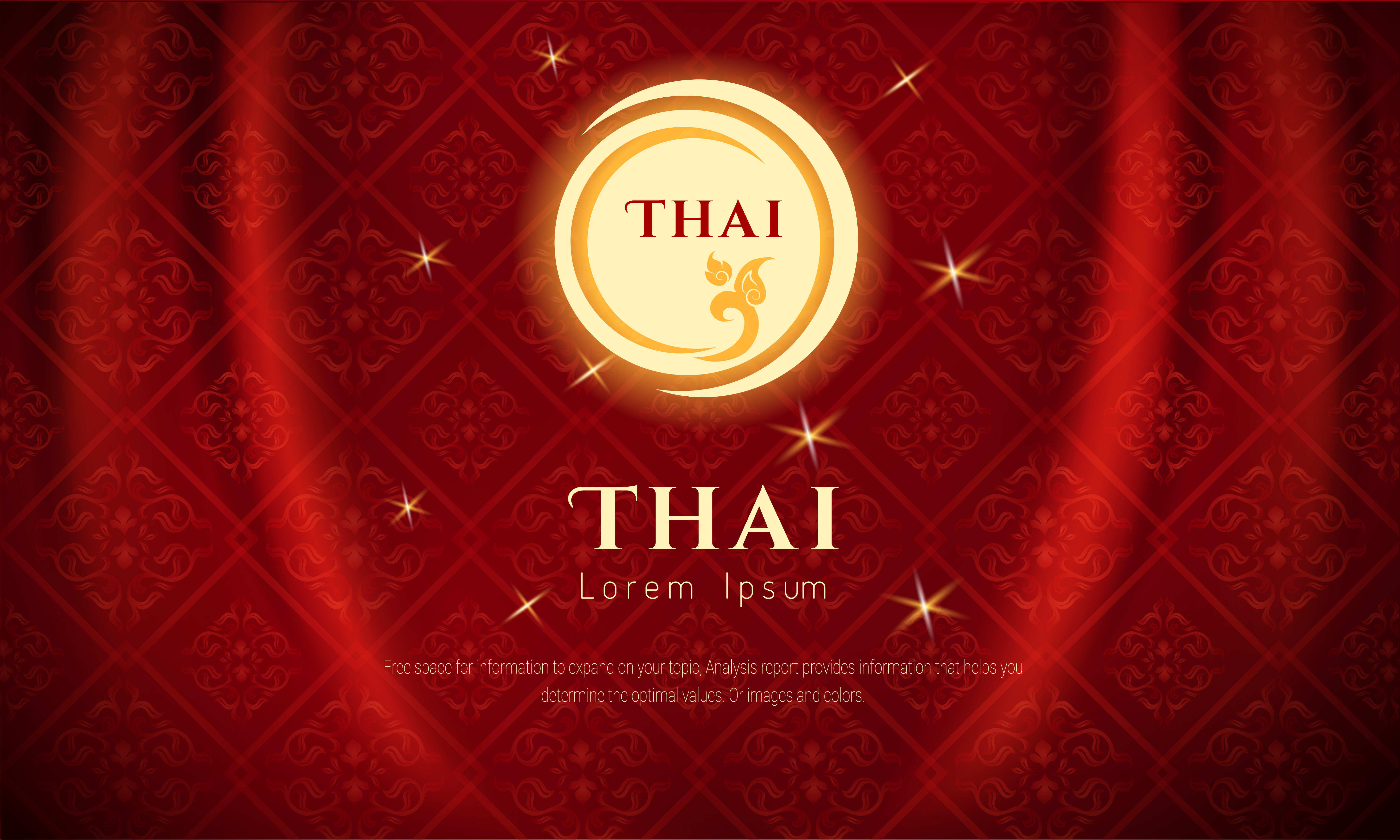 Luxury red Thai traditional background 1309505 Vector Art at Vecteezy