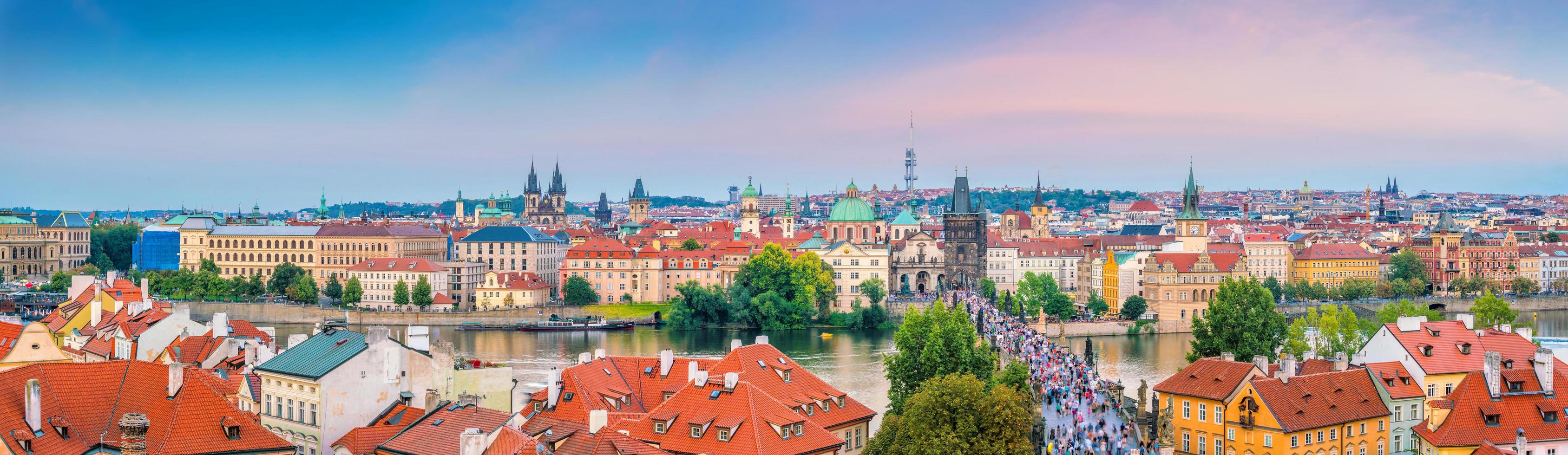  Prague downtown city skyline photo