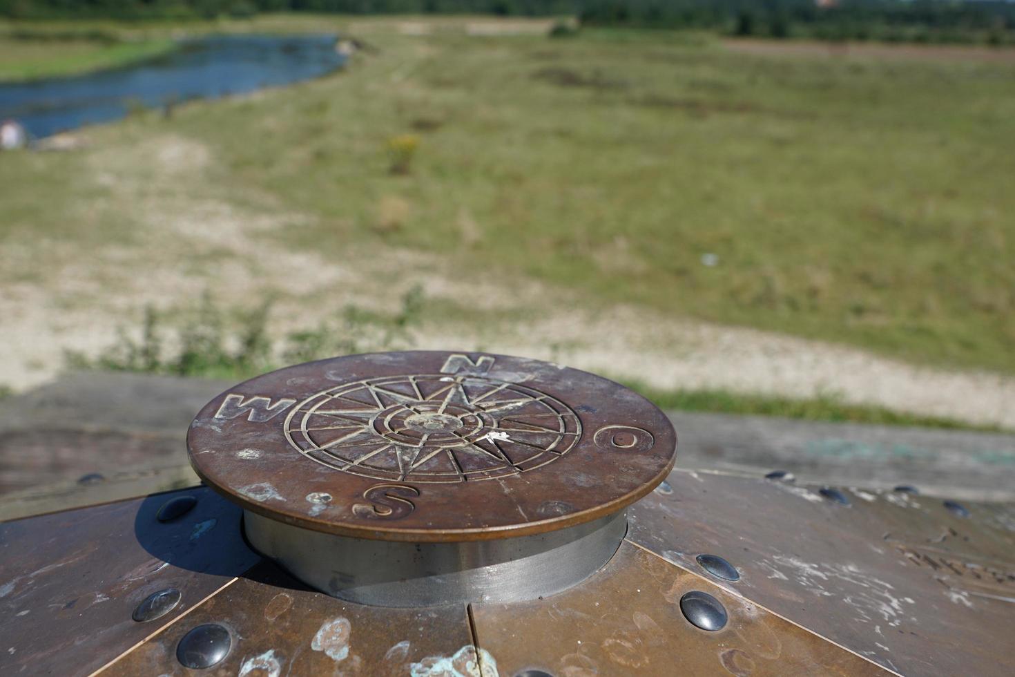 Compass at River Danube photo