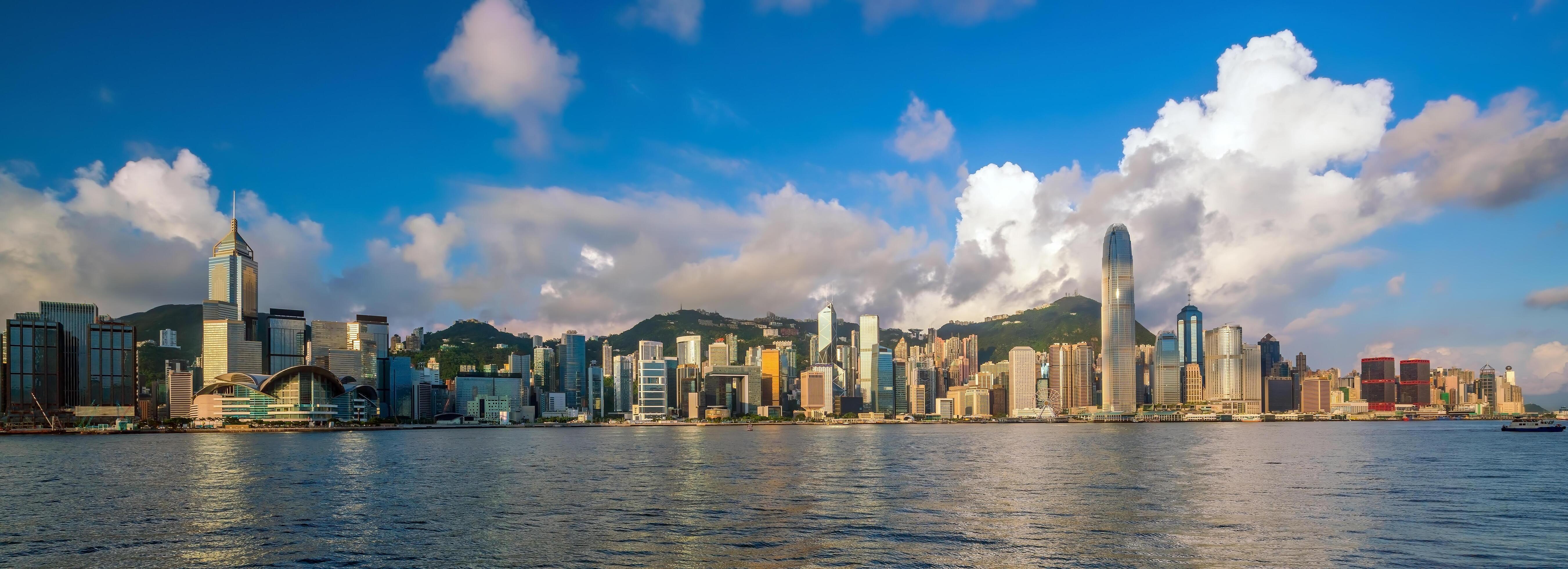 Victoria Harbour and Hong Kong skyline 1309982 Stock Photo at Vecteezy