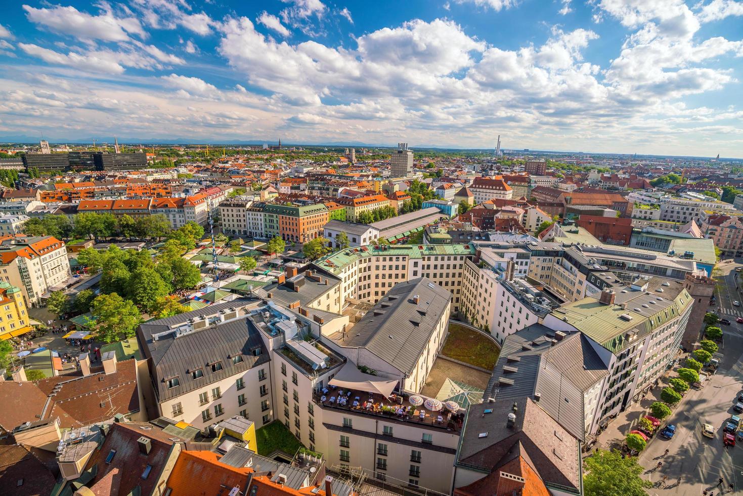 panorama del centro histórico de munich foto