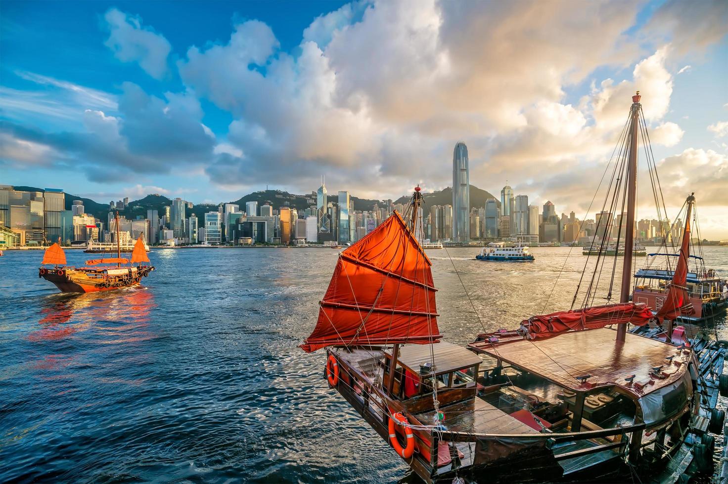 Victoria Harbor in Hong Kong  photo