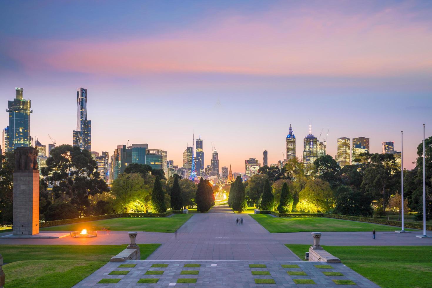 horizonte de la ciudad de melbourne foto