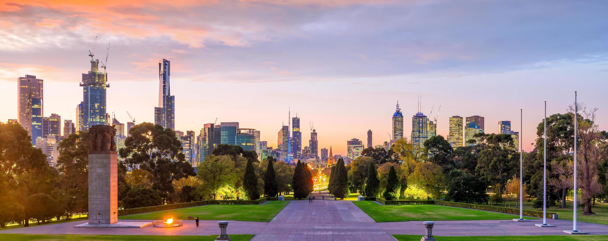 Melbourne city skyline  photo