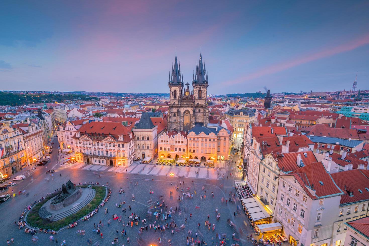 Plaza de la ciudad vieja de Praga, República Checa foto