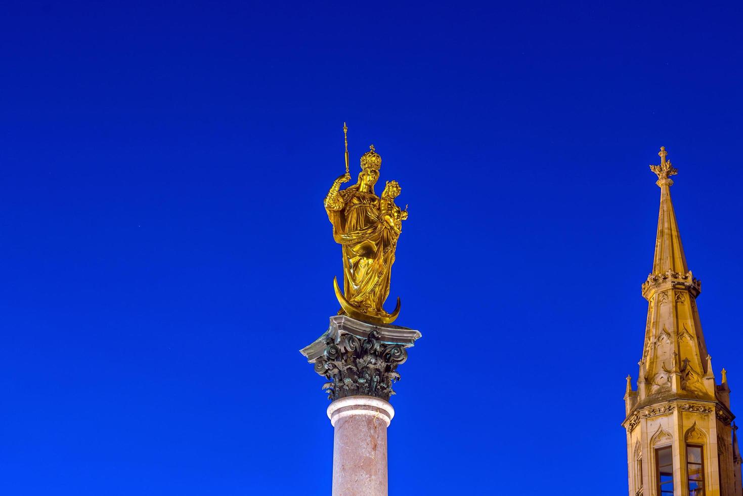 Famous golden Angel of Peace statue in Munich photo