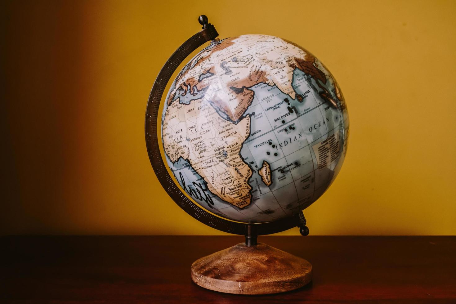 Globe on a desk photo