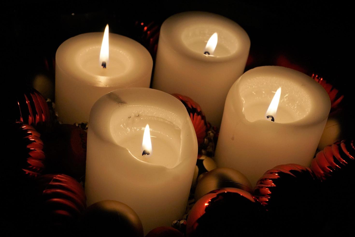 Four advent candles photo