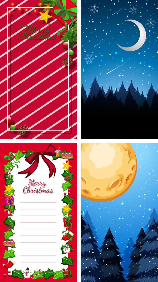 Background Templates with Christmas Theme vector