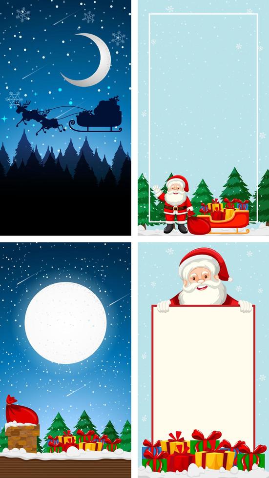 plantillas de fondo con tema navideño vector