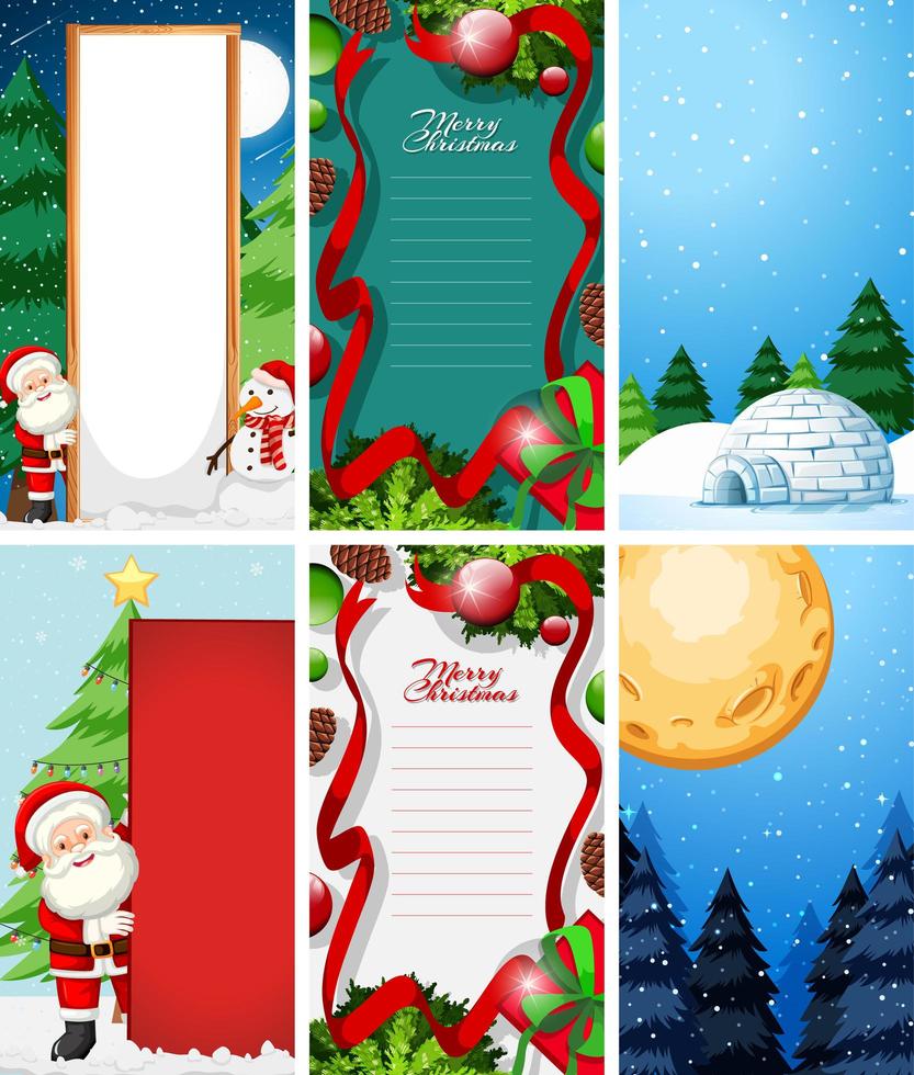 Background Templates with Christmas Theme vector