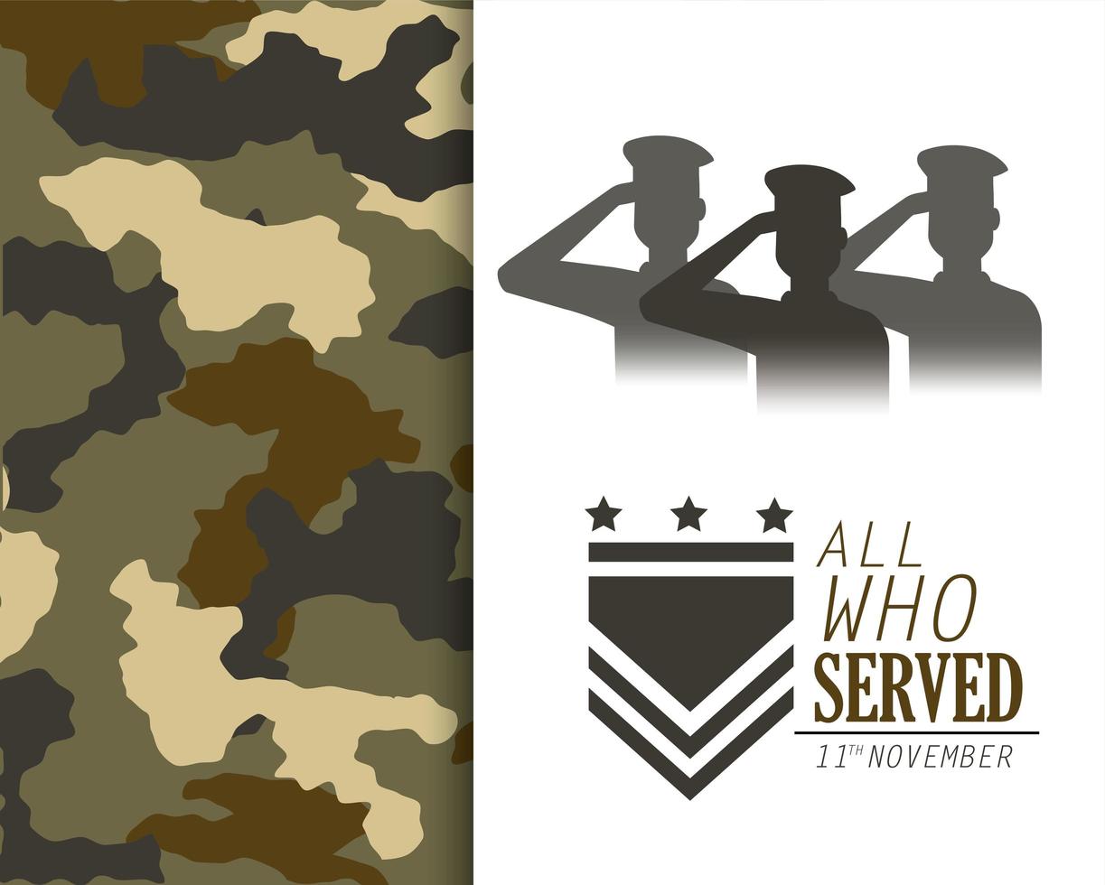 Veterans day celebration card vector
