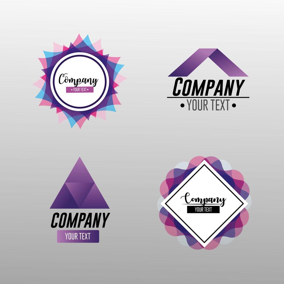 Set of corporate logos template vector