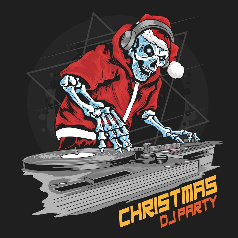Skeleton dj in santa costume at christmas party 1310525 vector art at Skeleton dj in santa costume at christmas party 1310525 vector art at