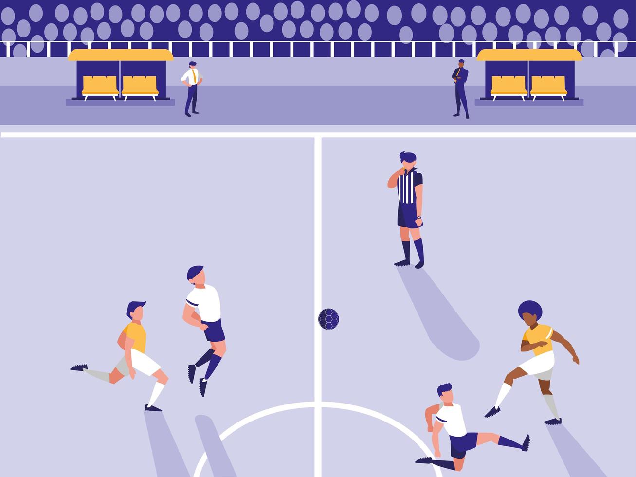 Football soccer stadium scene vector