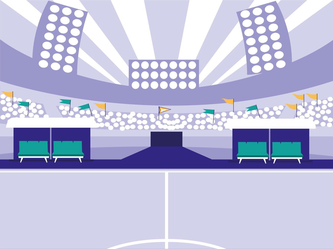 Football soccer stadium scene vector