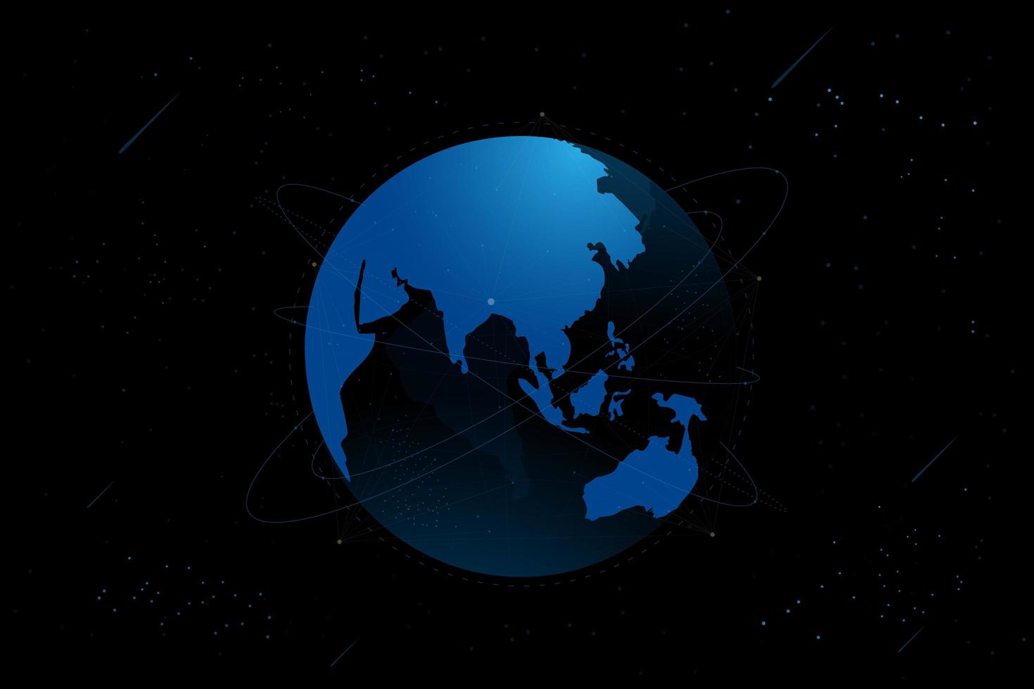 Futuristic abstract world background vector