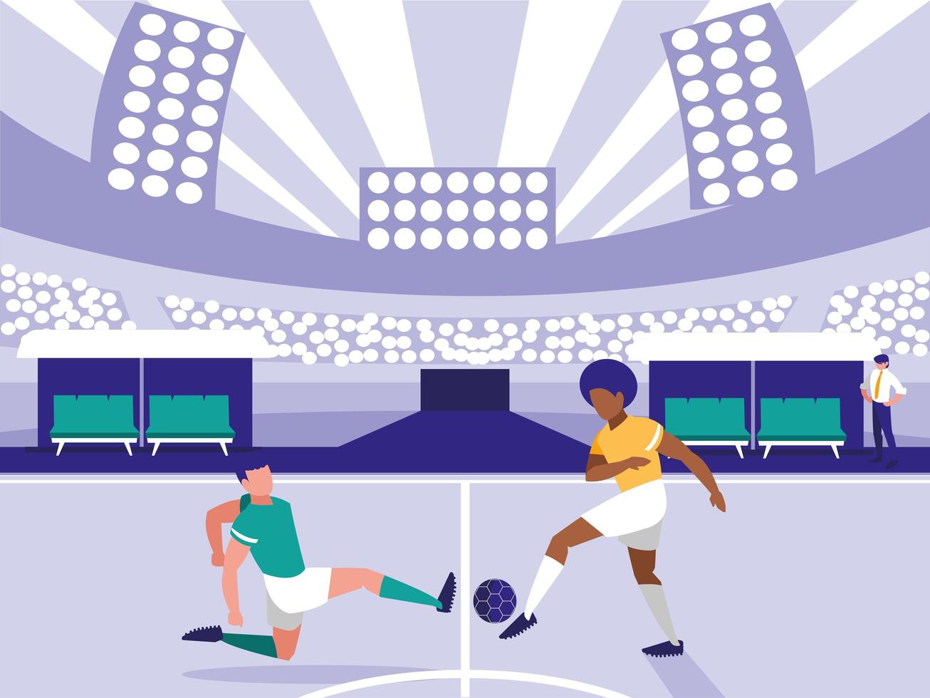 Football soccer stadium scene vector