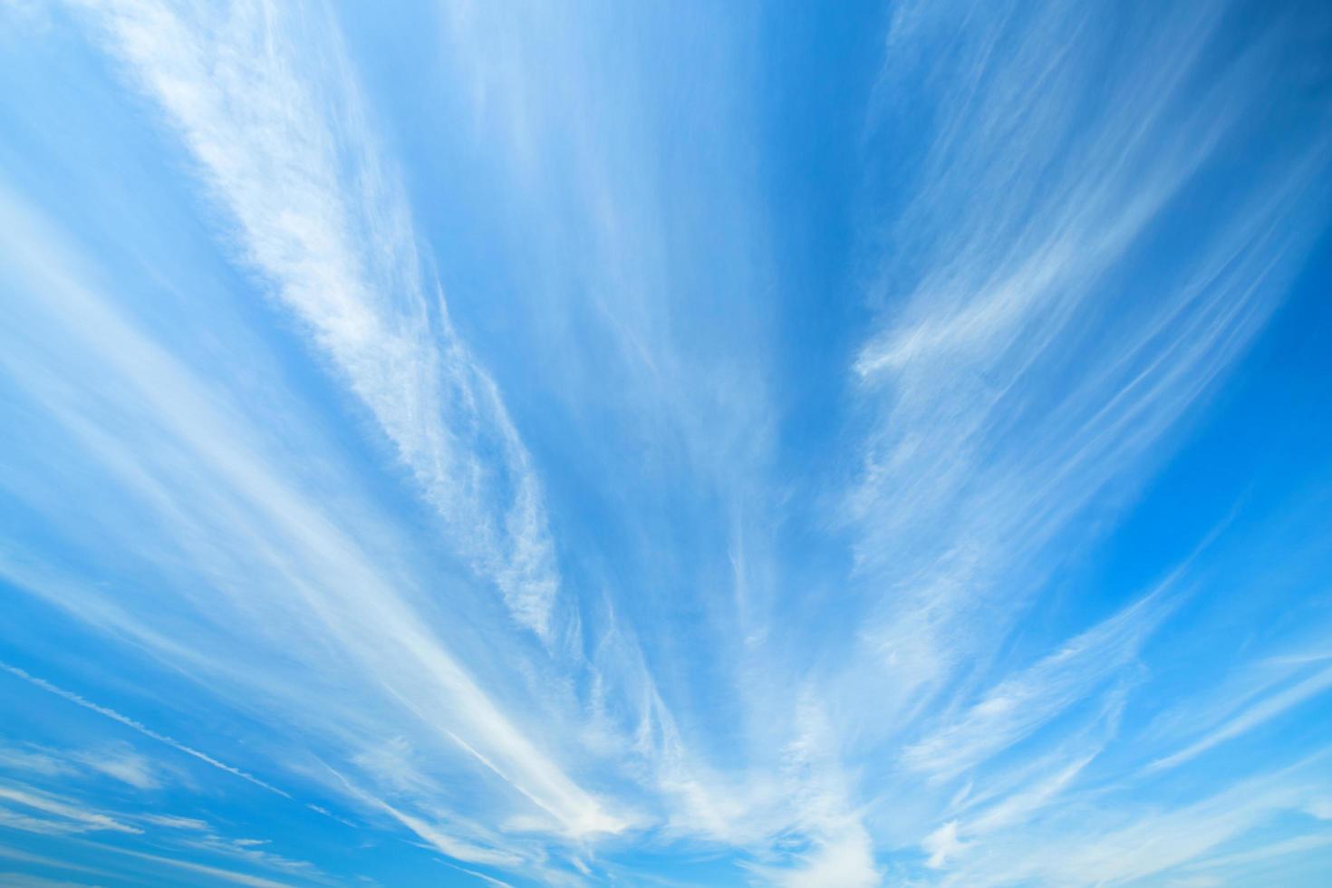 Blue sky with white clouds photo