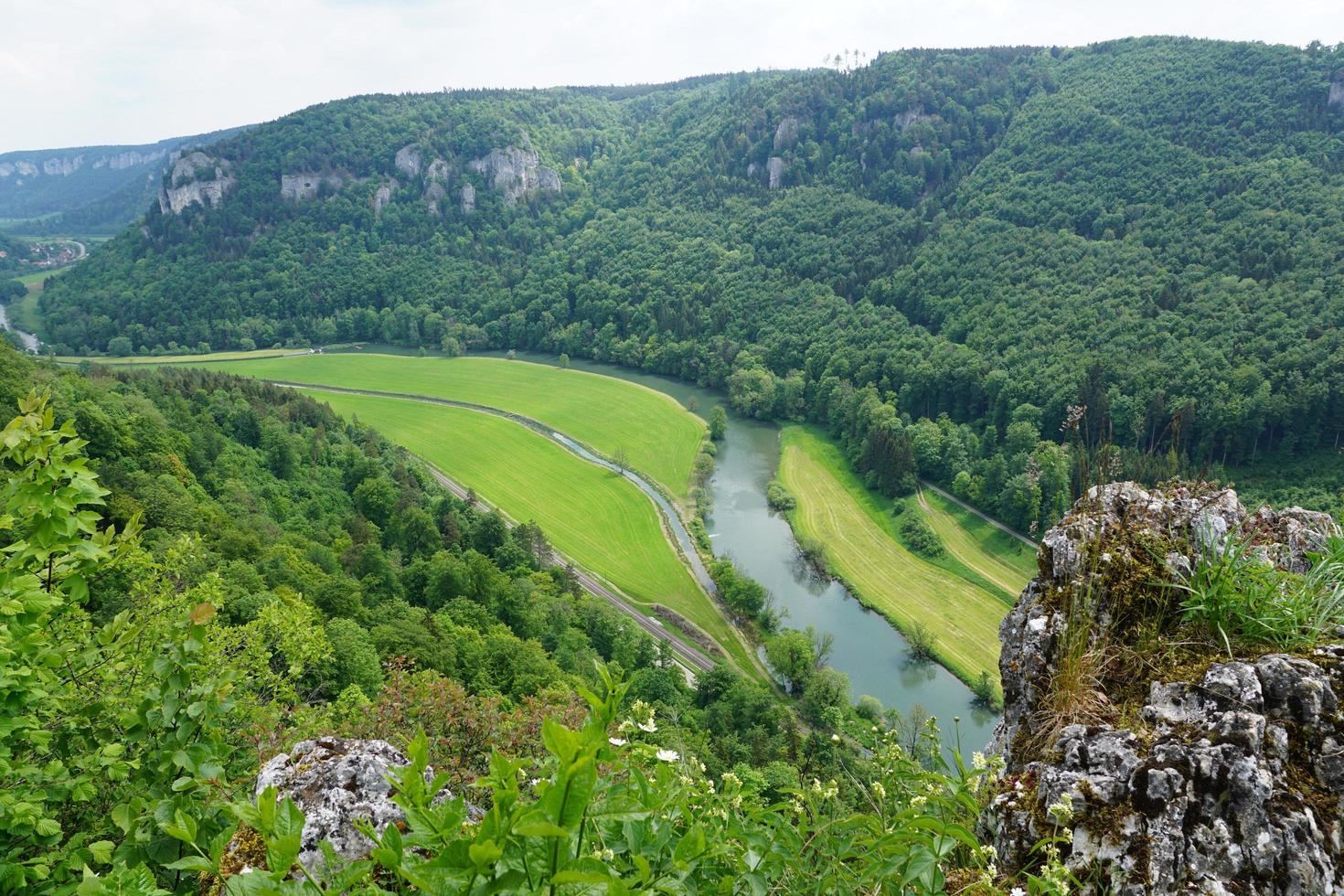 Landscape with River Danube photo