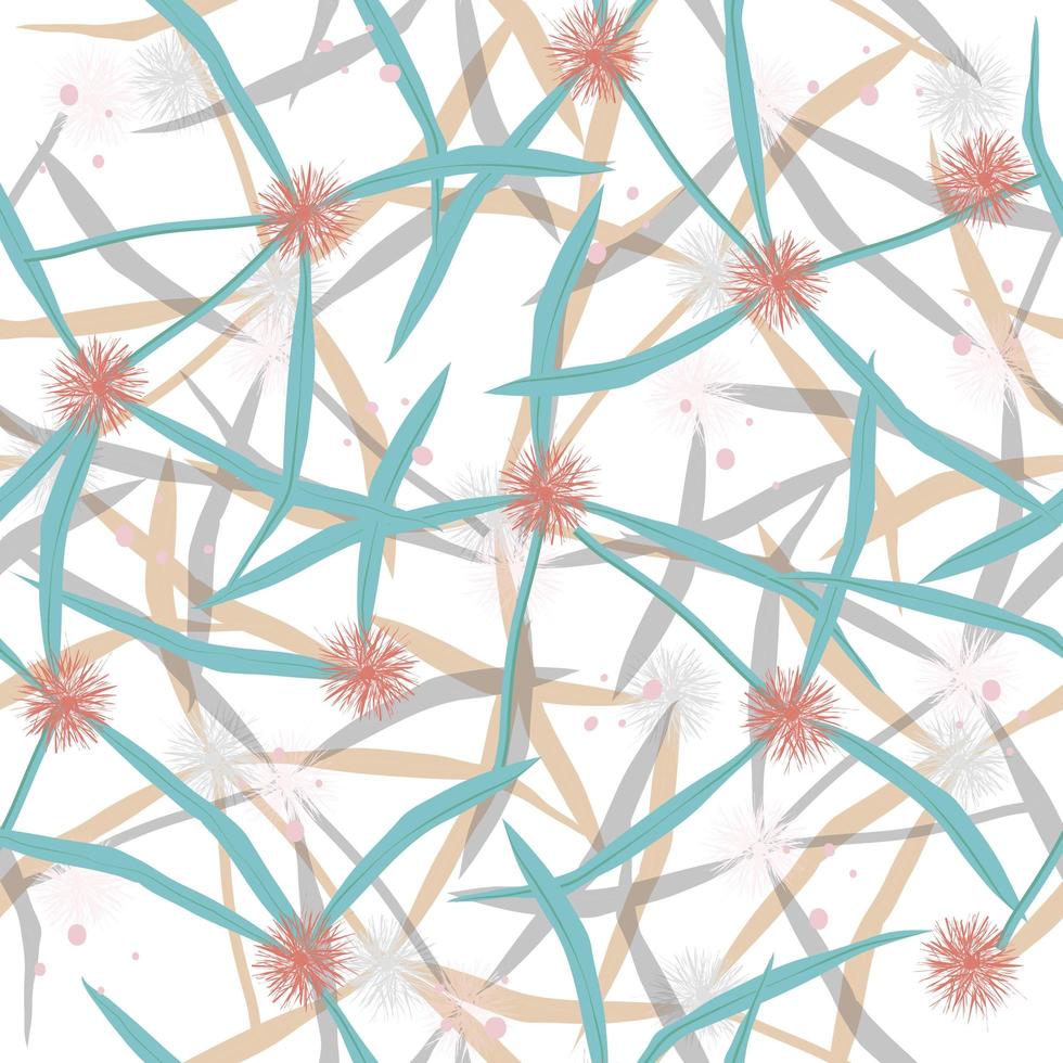 Lovely grass flower pattern vector