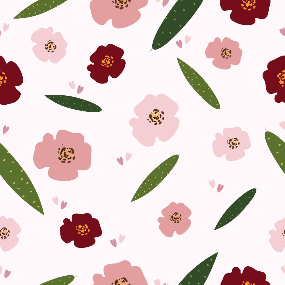 Fresh little flowers pattern vector