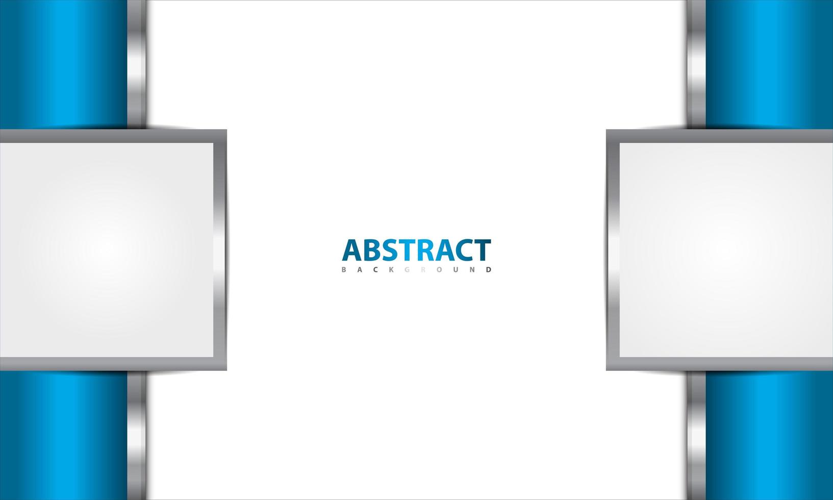 Metallic Blue and White Sections with Silver Borders vector