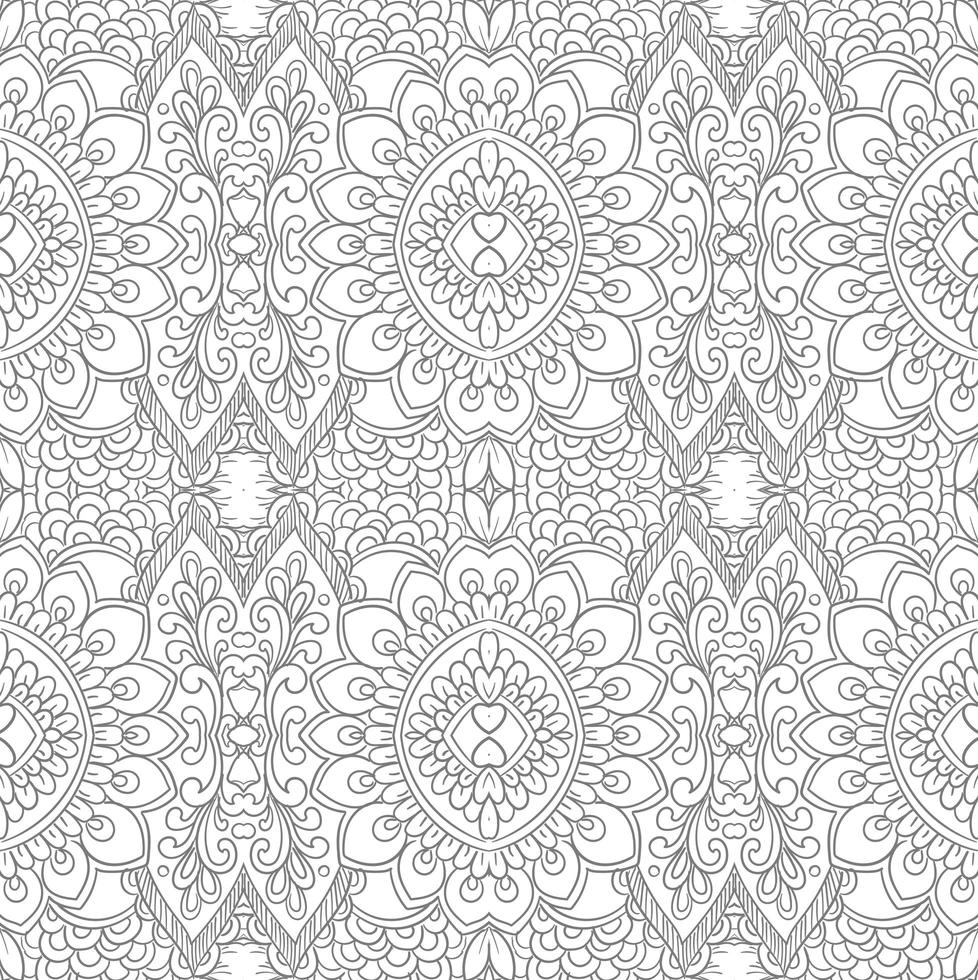 Modern ethnic decorative floral seamless pattern vector