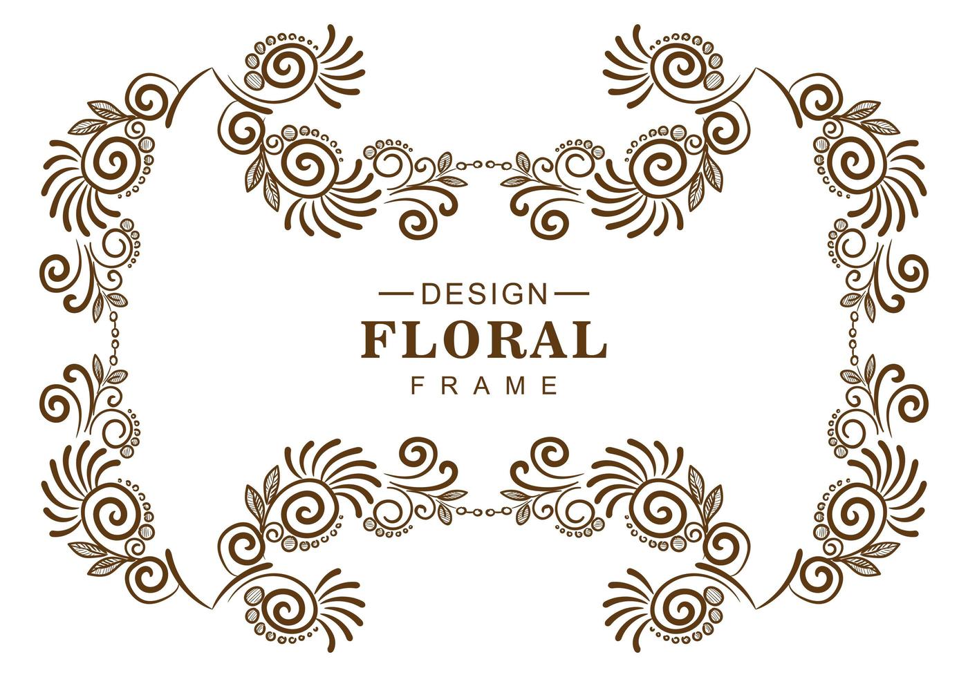 Luxury decorative floral frame vector