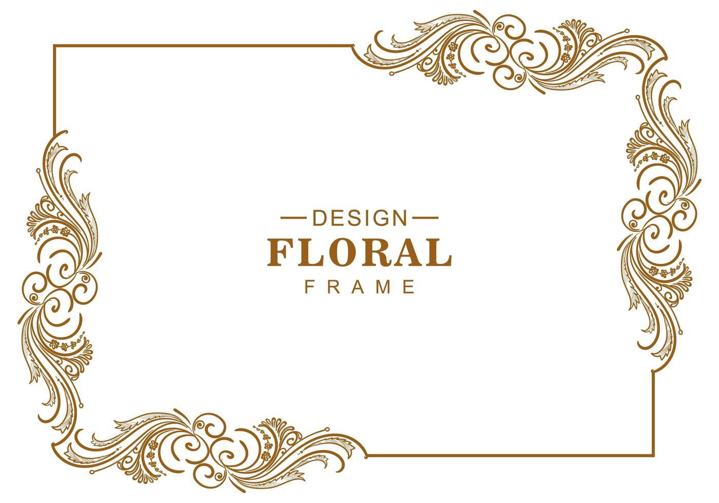 Decorative artistic floral frame vector