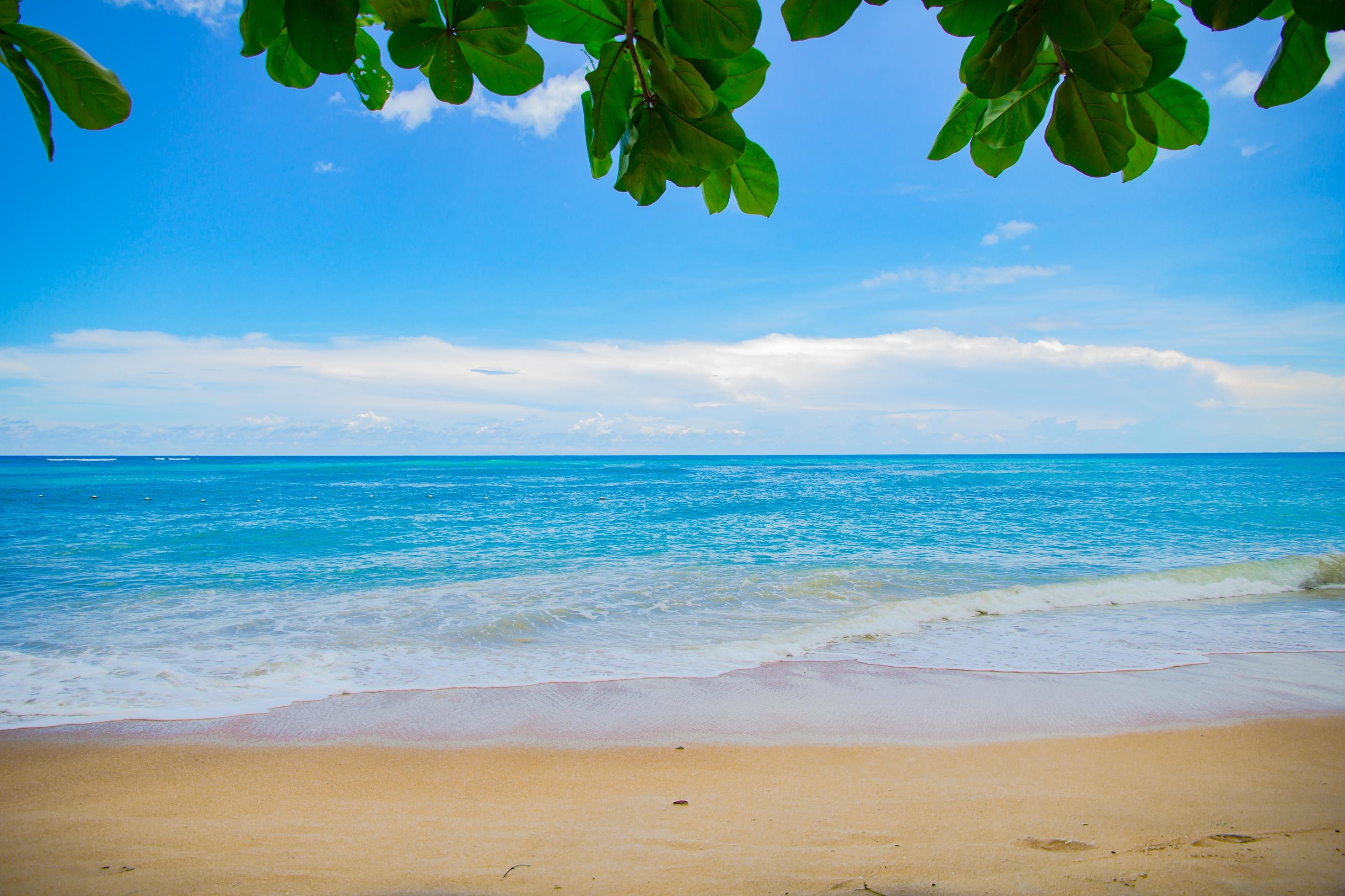 Beautiful Beach Background Stock Photo