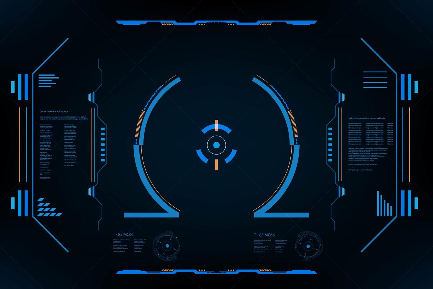 HUD panel VR User interface vector