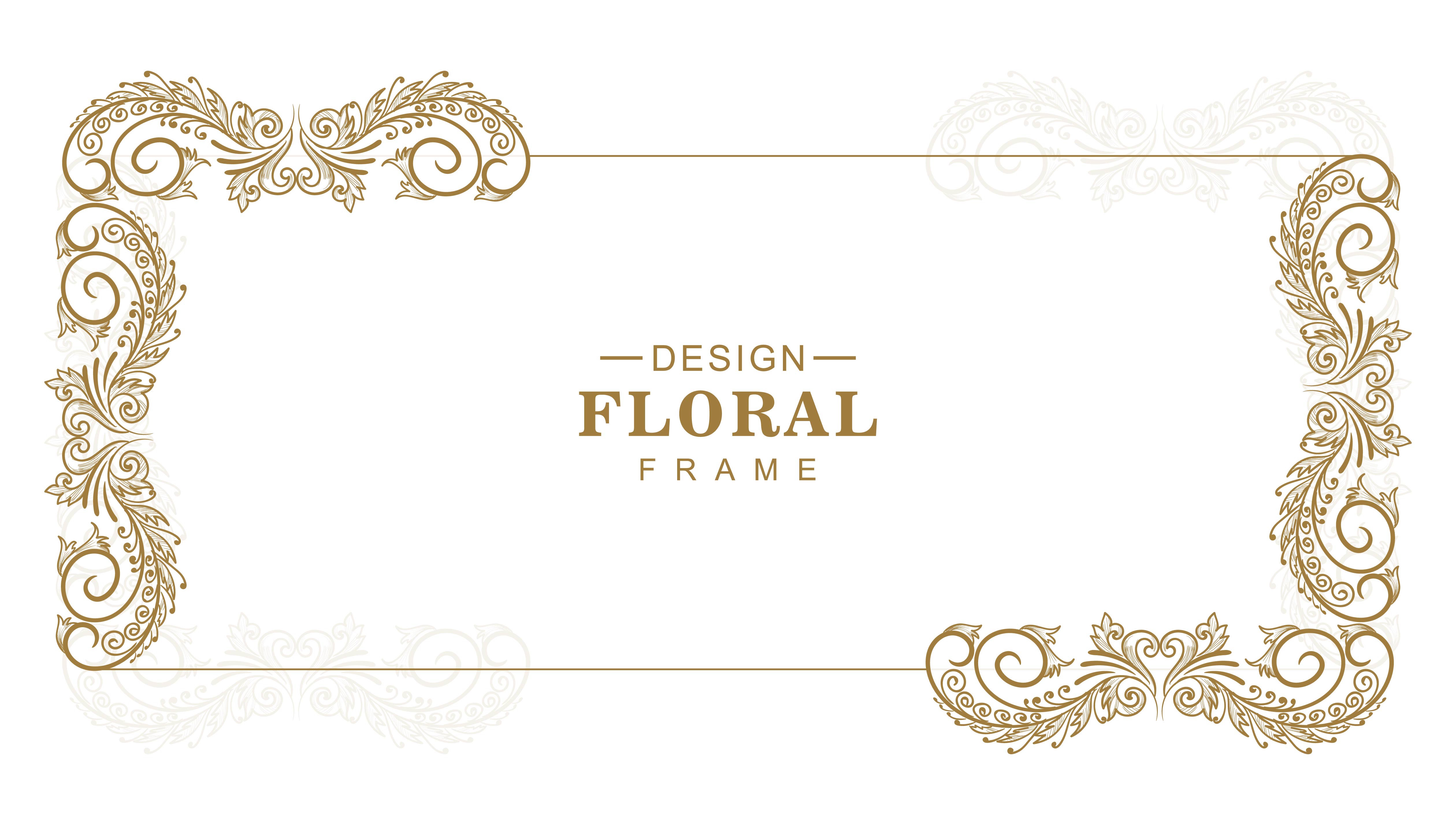 Download Ornamental decorative floral rectangle frame - Download ...