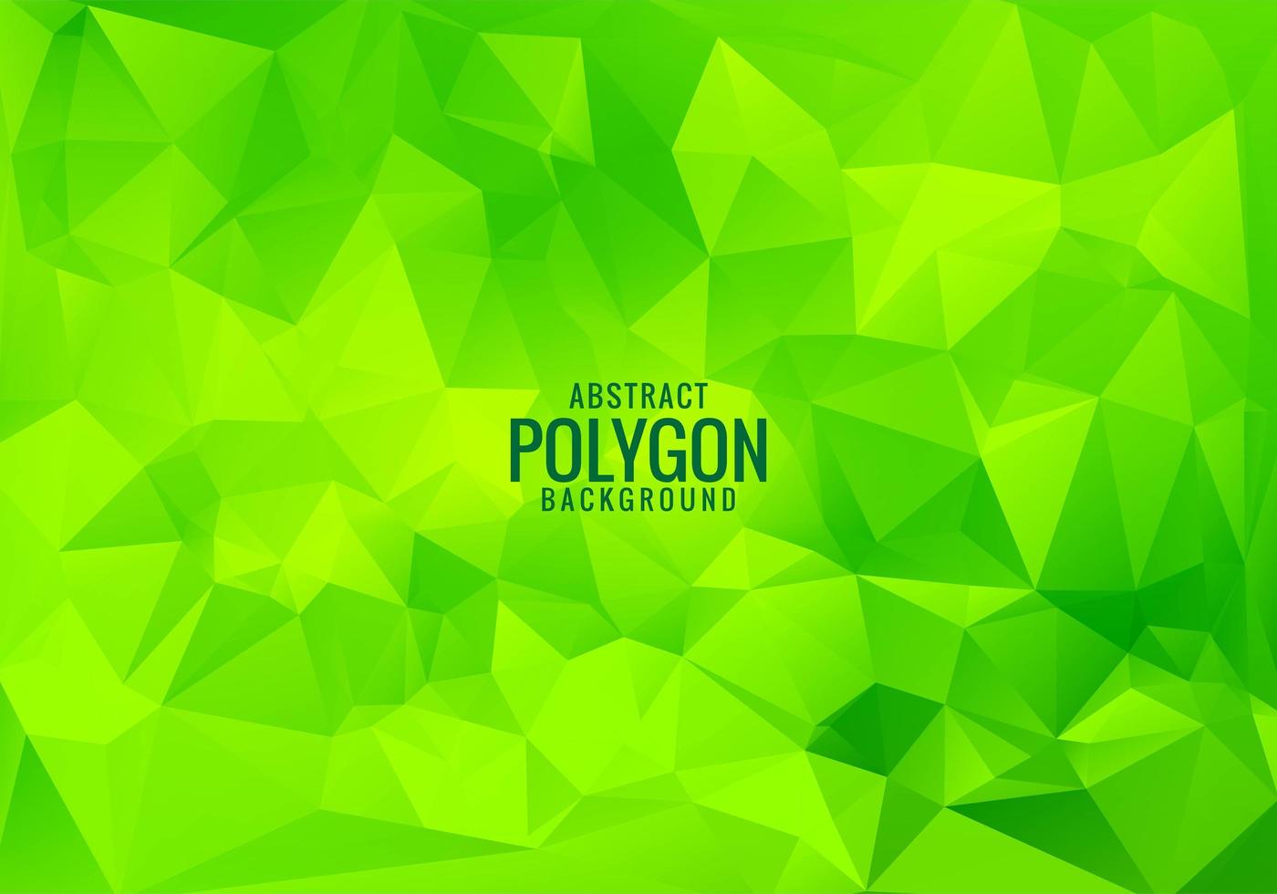 Modern green low poly triangles background vector